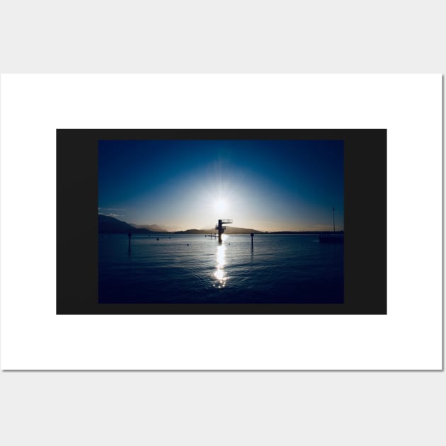 Sun, spring tower, lake / Swiss Artwork Photography Wall Art by RaphaelWolf